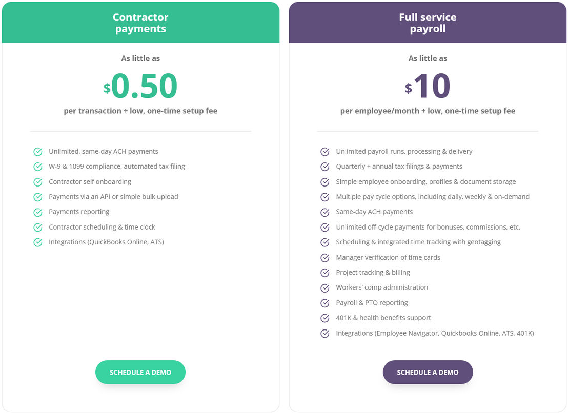 Everee Payroll pricing 1