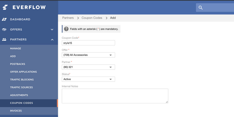 Everflow screenshot