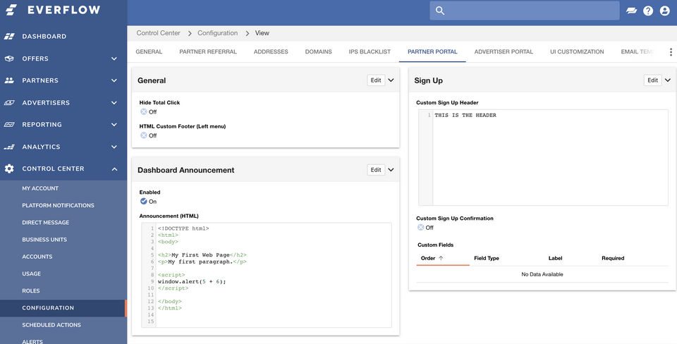 Everflow screenshot