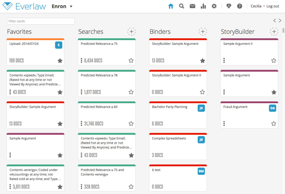 Everlaw screenshot 3