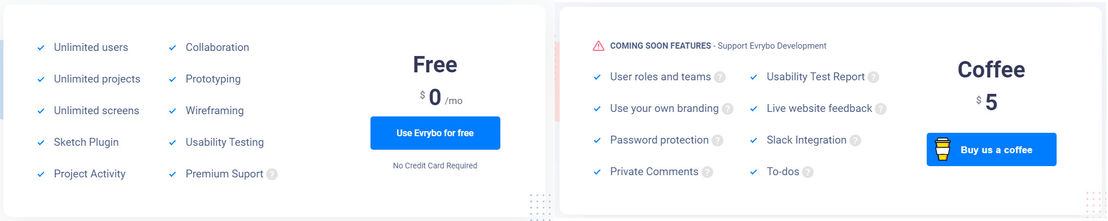 Evrybo pricing 1
