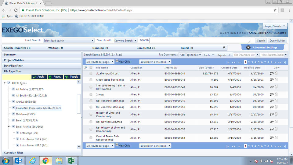 Exego screenshot 2