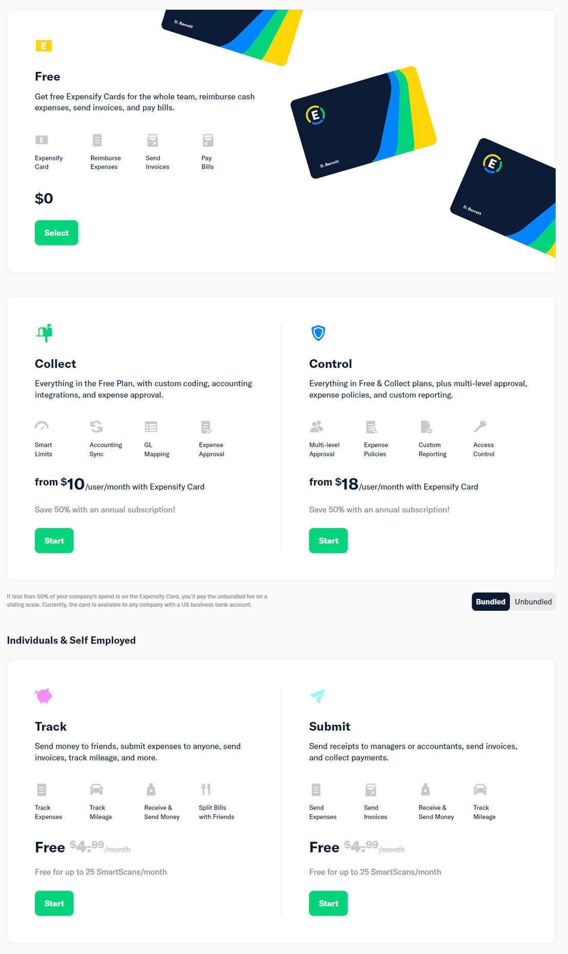 Expensify pricing 2