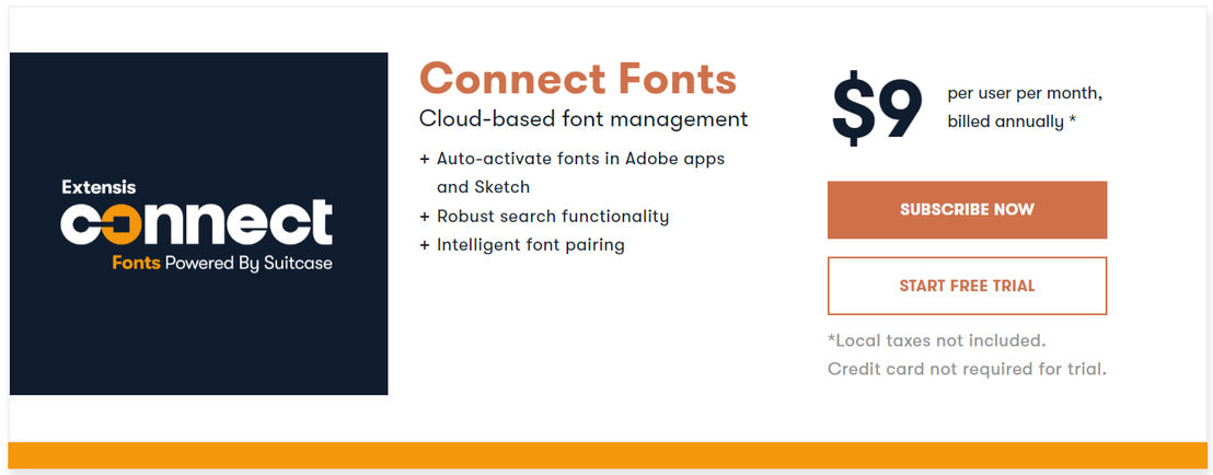 Connect Fonts pricing 1