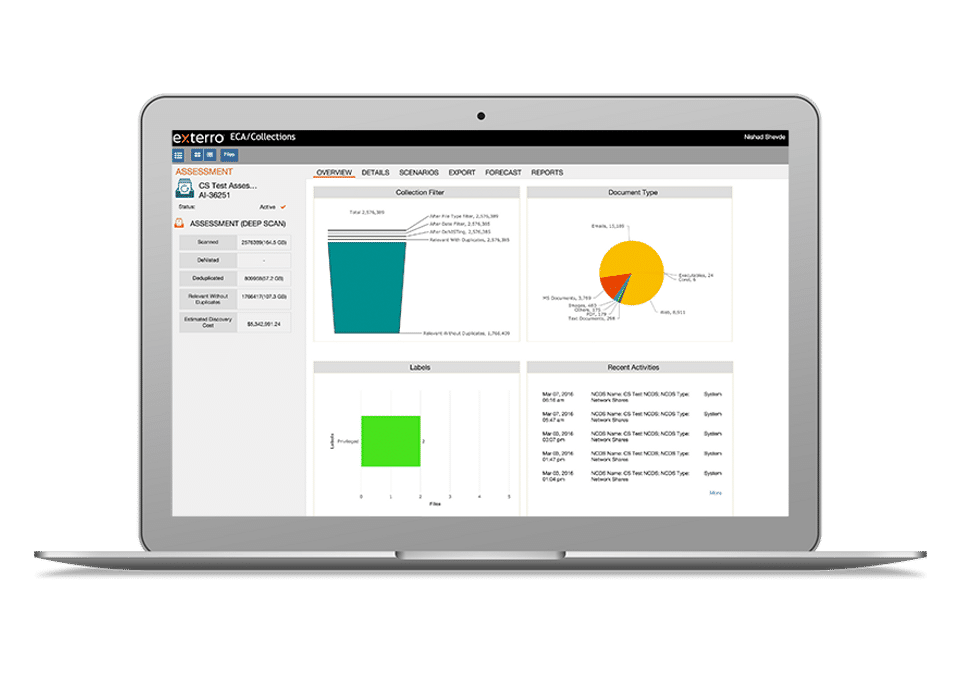 Exterro screenshot