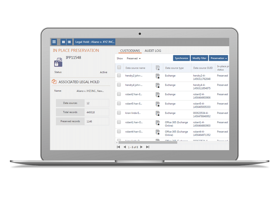 Exterro screenshot