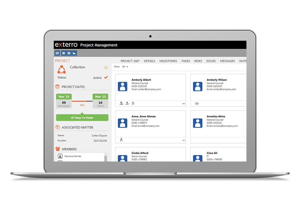 Exterro screenshot