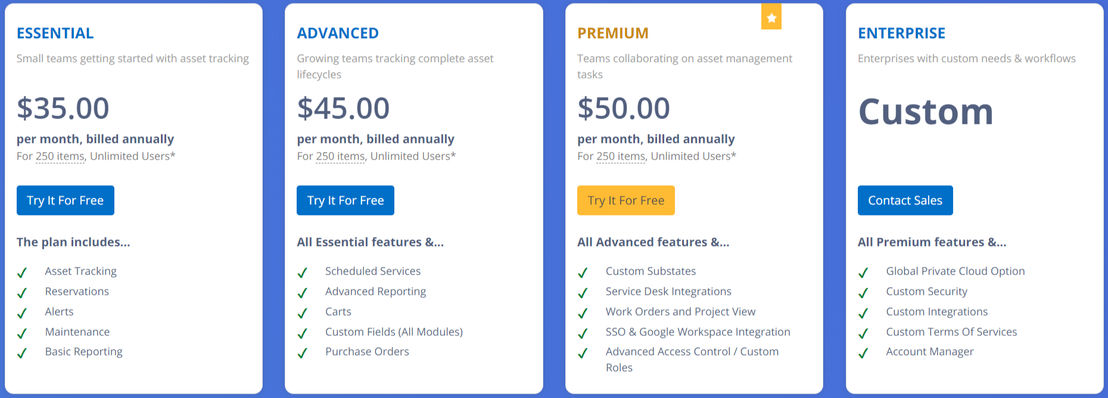 EZOfficeInventory pricing 2