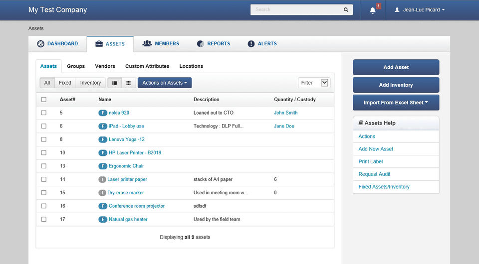 EZOfficeInventory screenshot 1