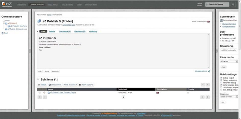 eZ Platform Enterprise Edition screenshot 2