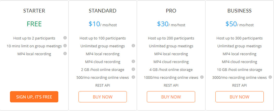 ezTalks pricing 1