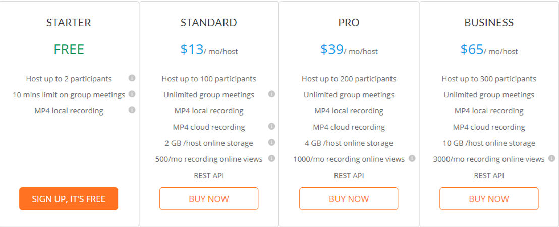 ezTalks pricing 2