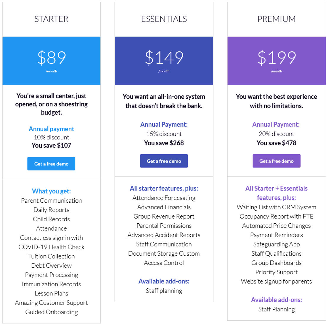 Famly pricing 1