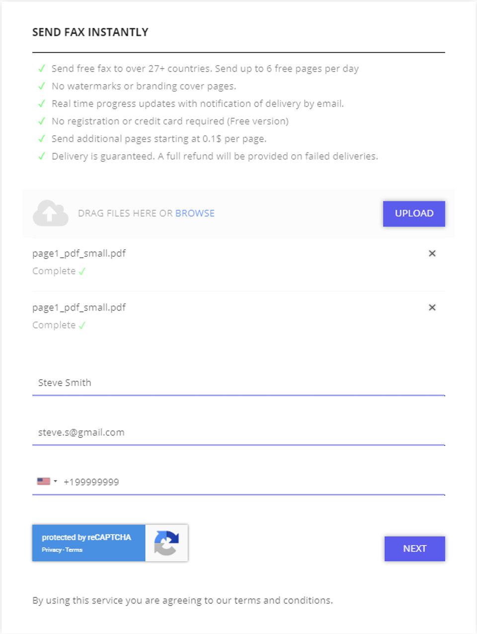 FaxDroid screenshot 2