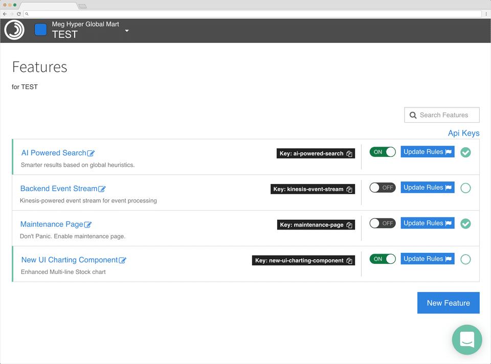 Featureflow screenshot