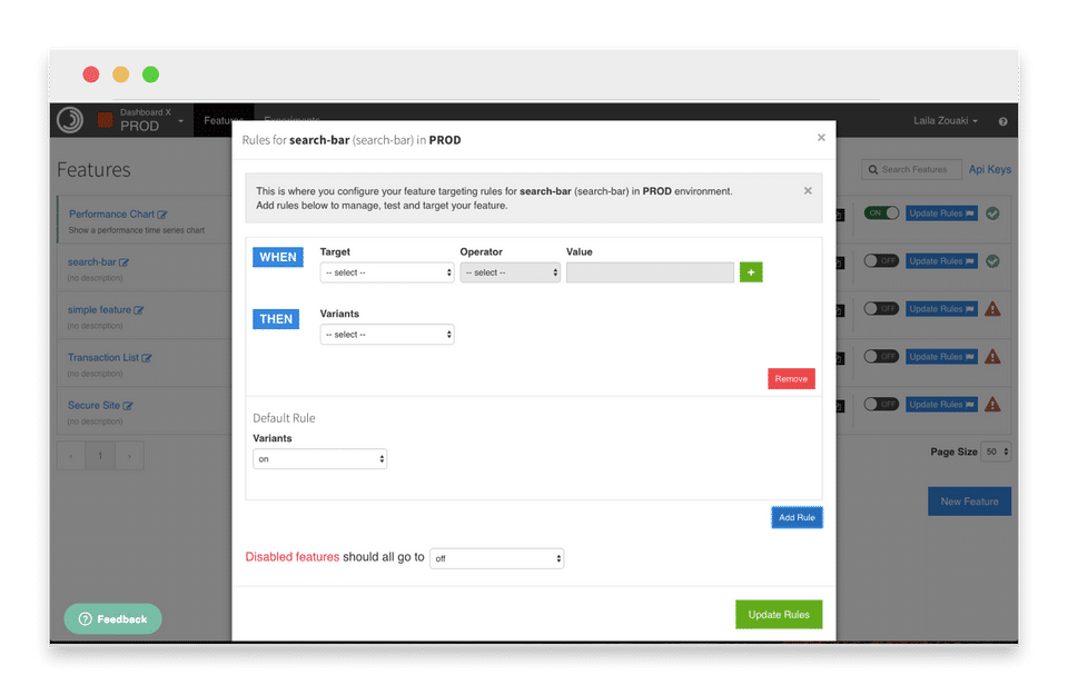 Featureflow screenshot