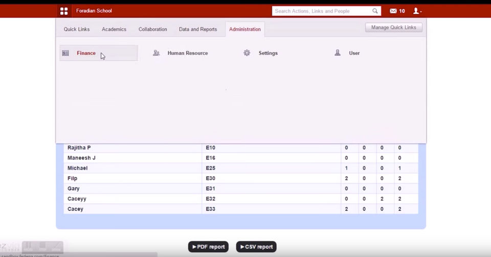 Fedena screenshot 1