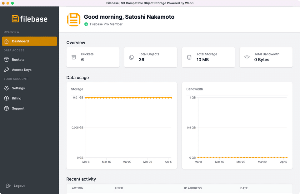 Filebase screenshot 1