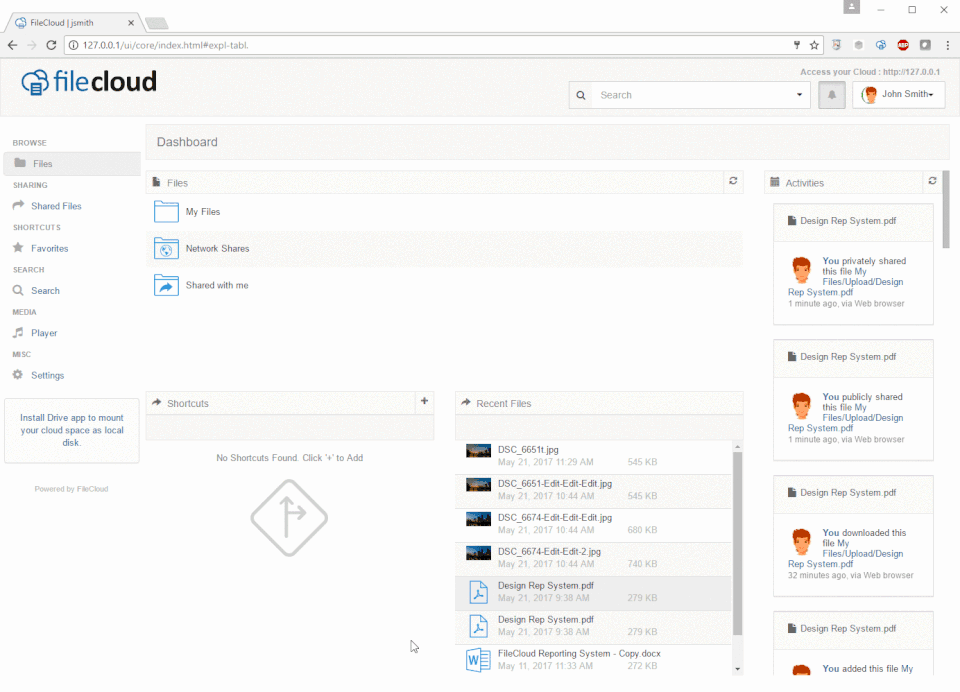 FileCloud screenshot 1