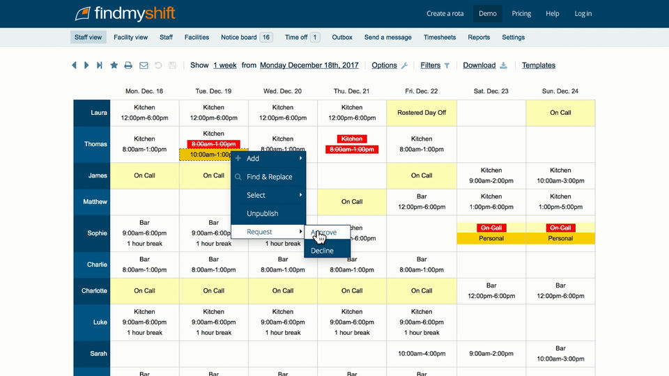 Findmyshift screenshot
