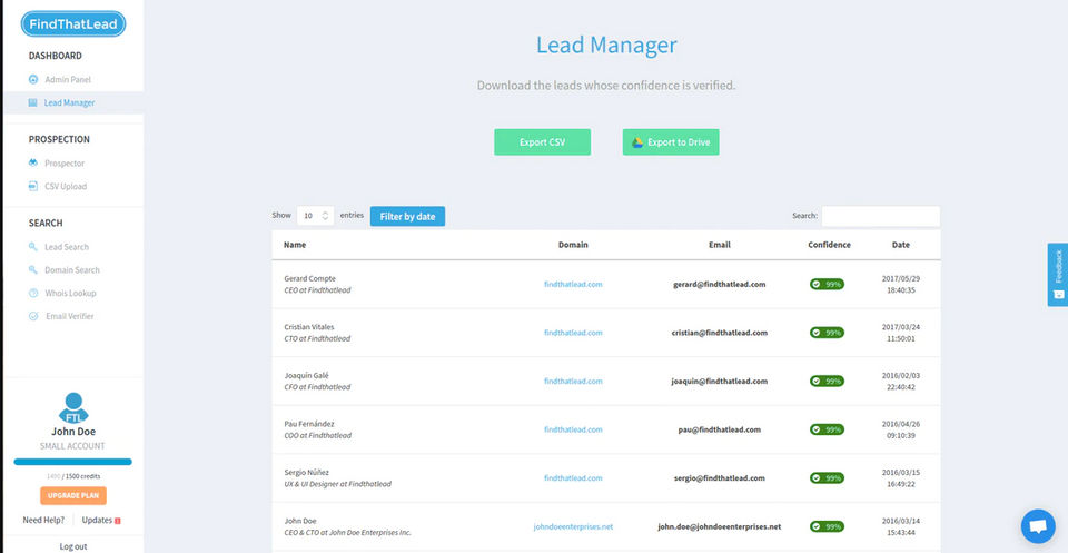 FindThatLead screenshot 2