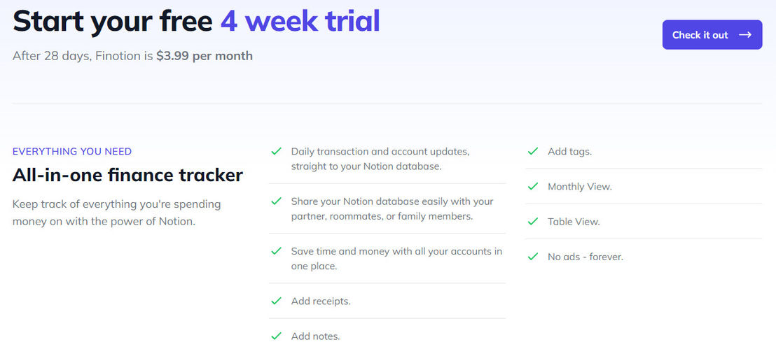 Finotion screenshot 1