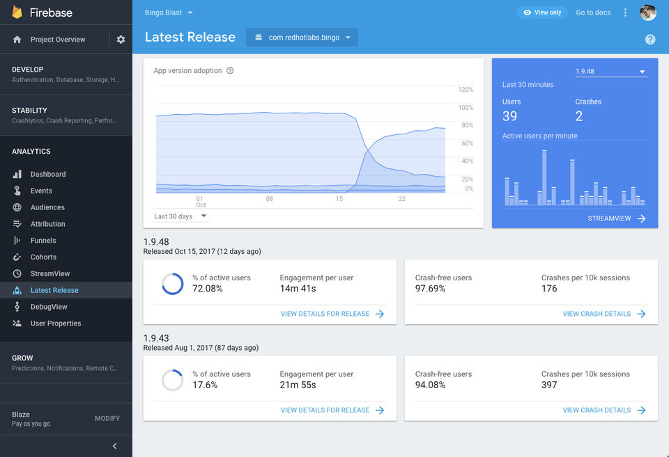 Firebase screenshot 1