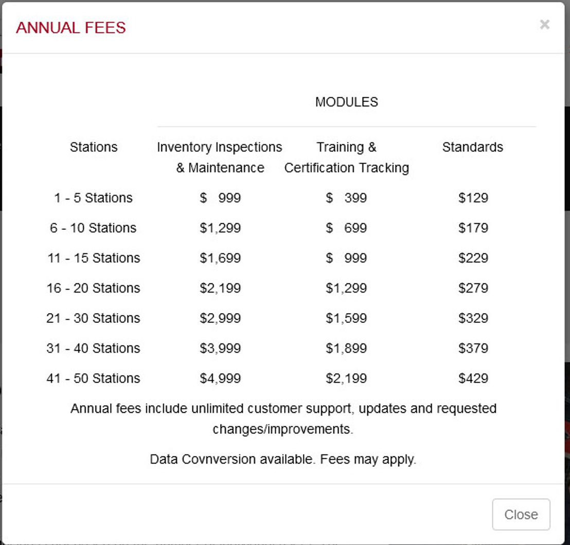 FireHouse Manager pricing 1