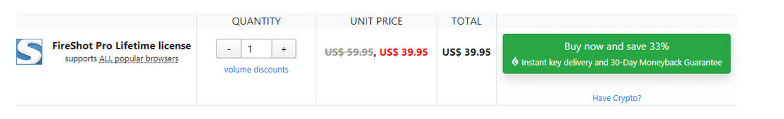 FireShot pricing