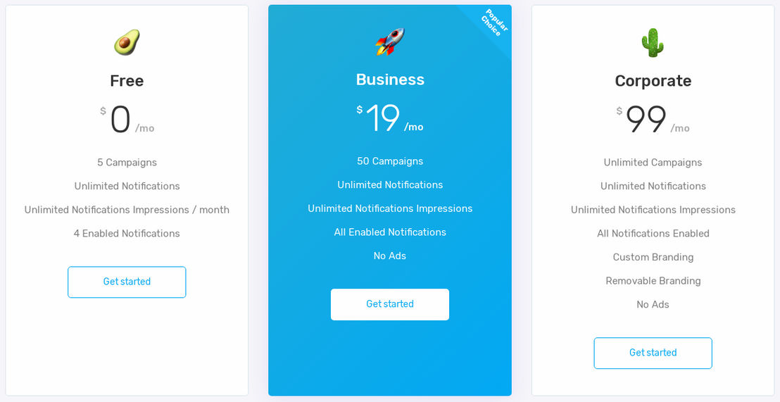 Fizfy pricing 1