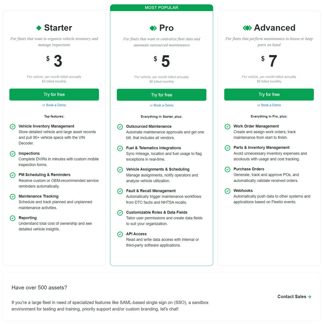 Fleetio pricing 1