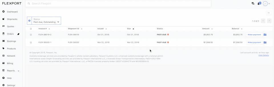 Flexport screenshot 2