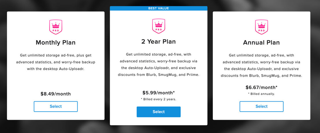 Flickr pricing 1