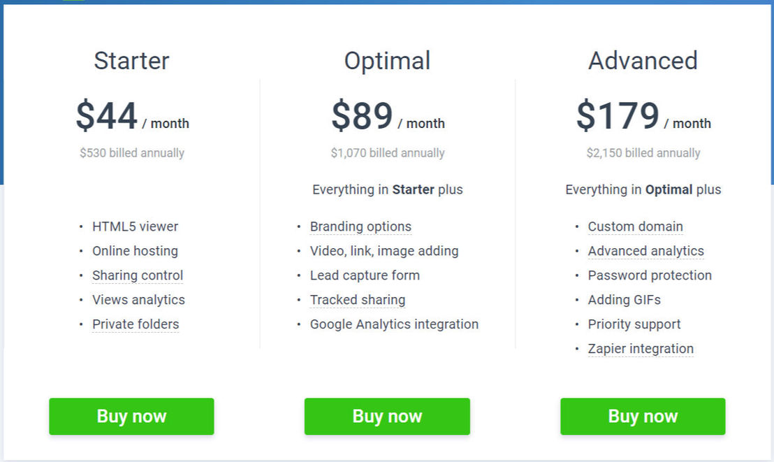 FlippingBook pricing 2