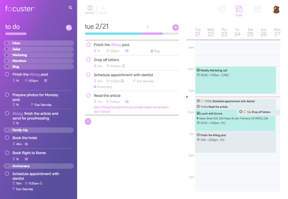 Focuster screenshot