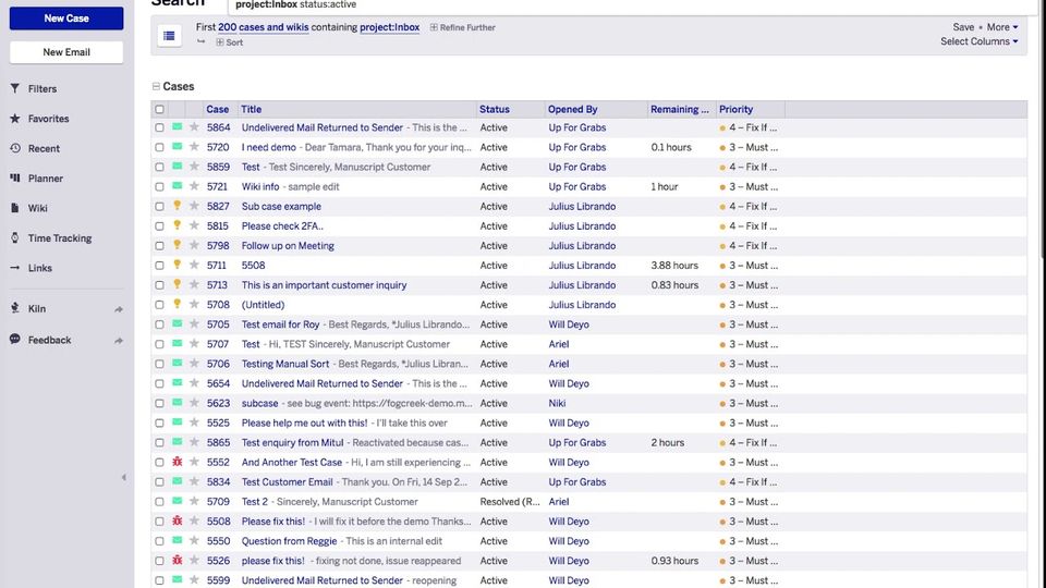 FogBugz screenshot 1