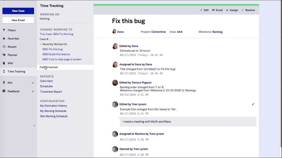 FogBugz screenshot 2