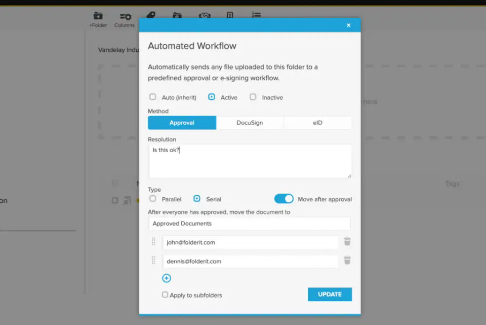 Folderit screenshot 1