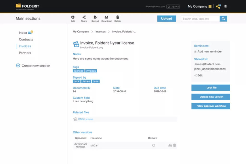 Folderit screenshot 2