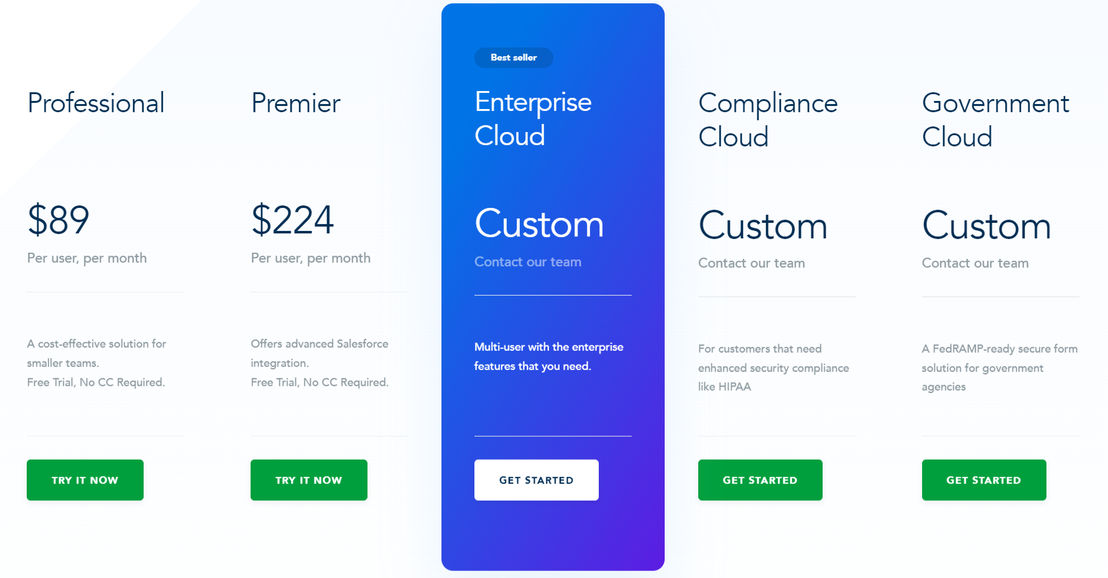 FormAssembly pricing