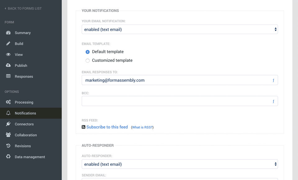 FormAssembly screenshot