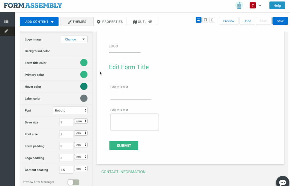 FormAssembly screenshot