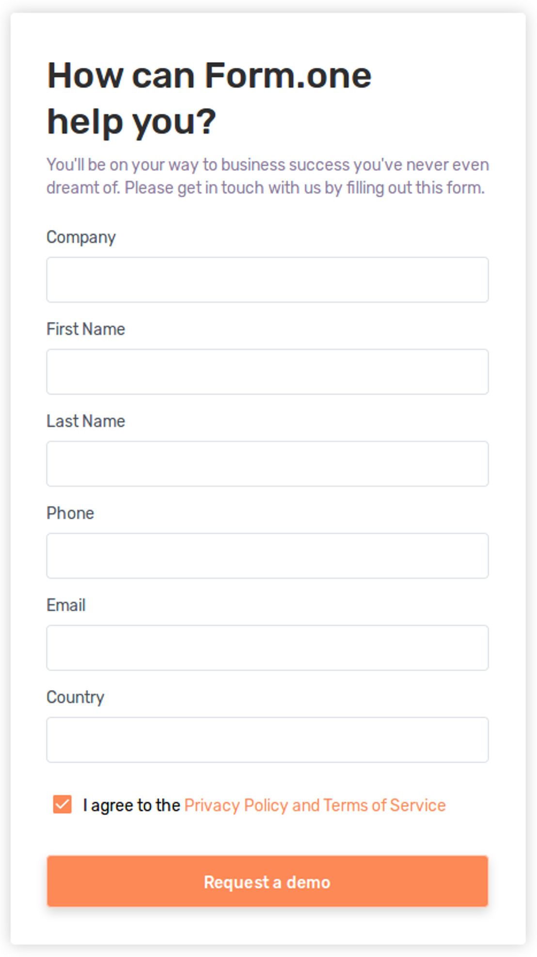 Form.one pricing 1