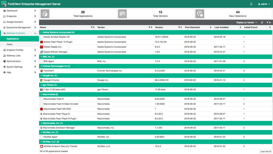 FortiClient screenshot