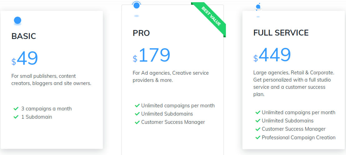 FORTVISION pricing 1