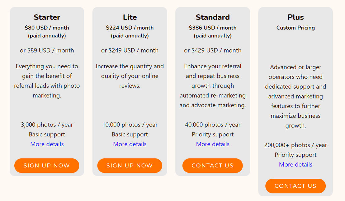 Fotaflo pricing 1