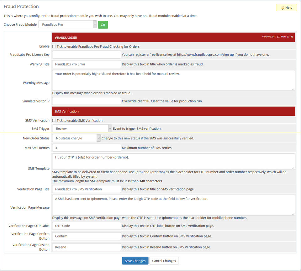 FraudLabs Pro screenshot