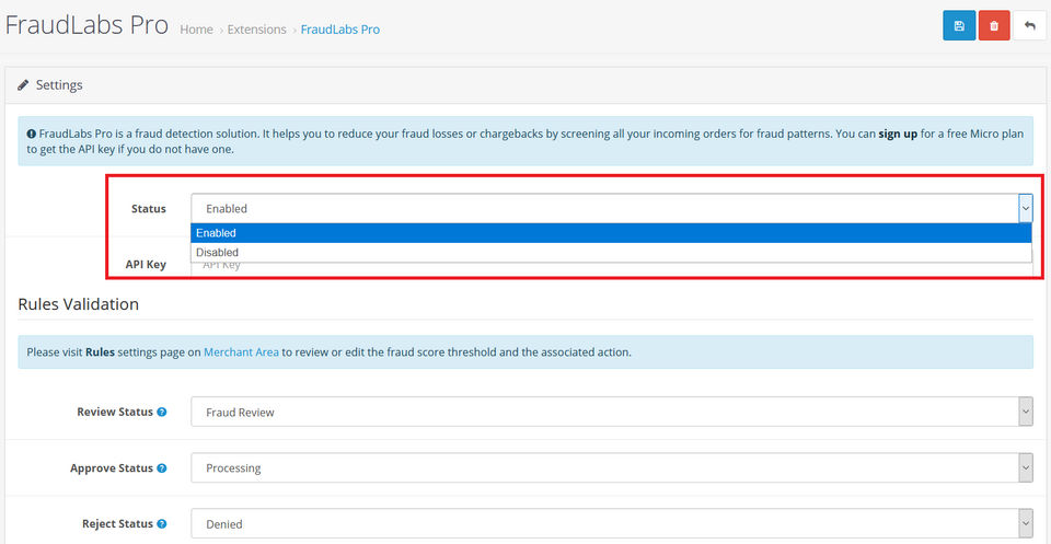 FraudLabs Pro screenshot