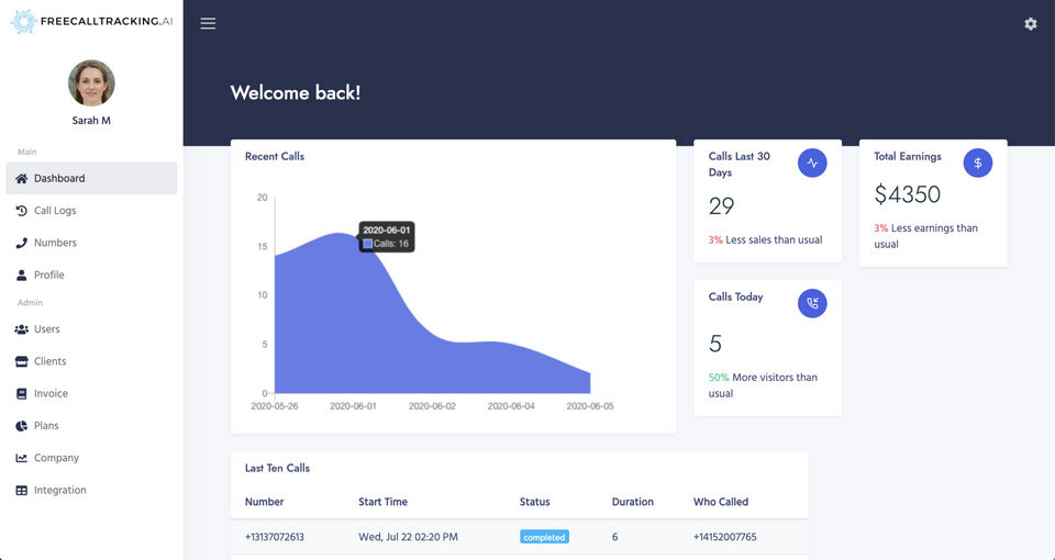 FreeCallTracking.AI screenshot 3