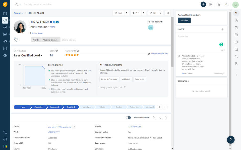 Freshworks CRM screenshot 4